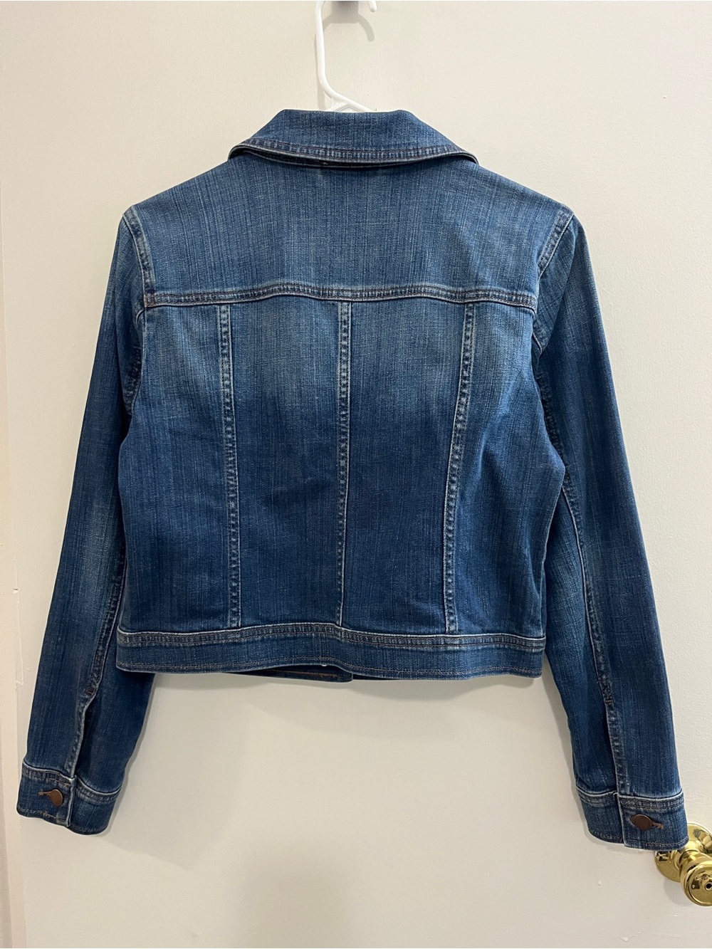 Eileen Fisher Blue Denim Jacket cropped minimalist - Picture 2 of 6